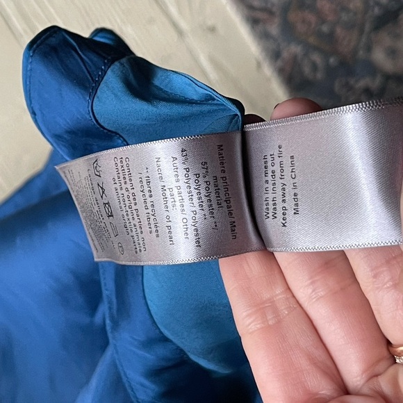 ZADIG & VOLTAIRE NWT Blue Rima Satin Midi Dress - Overseas Star Button Detail - Picture 15 of 15